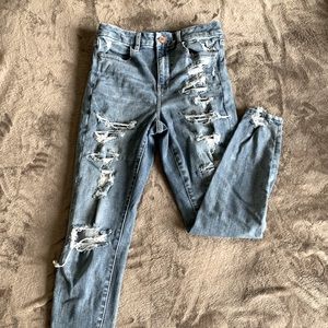 Ripped American Eagle jeans.